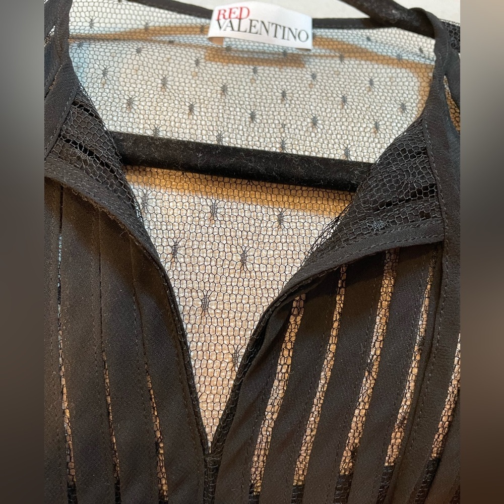 RED Valentino Sheer Trim Dress - Picture 12 of 16